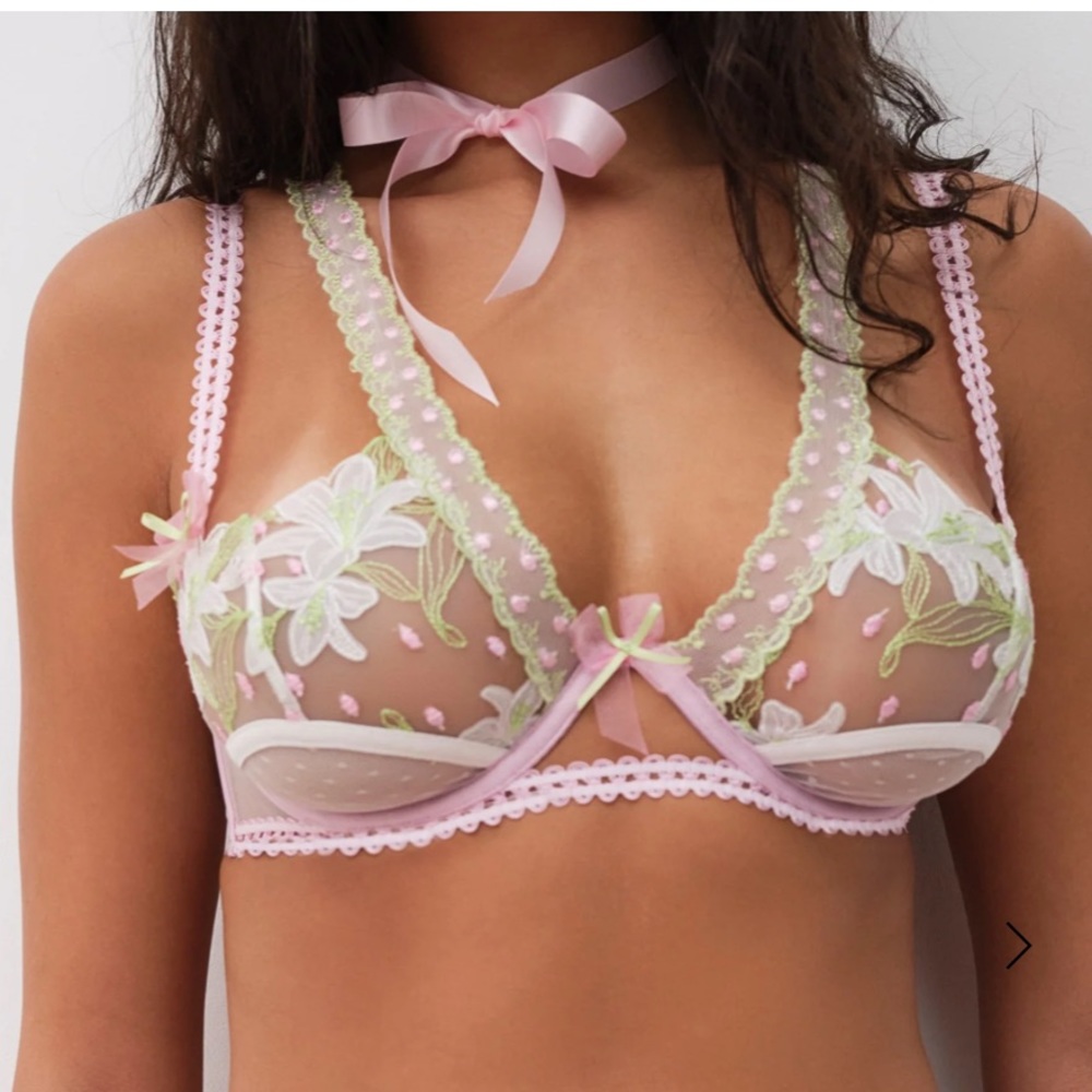 NWT For Love and Lemons Waterlilies Underwire Bra Size Xl